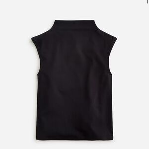 NWT J Crew Fitted mockneck tank top in stretch cotton blend.
